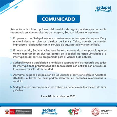 Corte De Agua En Lima Por Qué Algunos Distritos No Tienen Agua Días