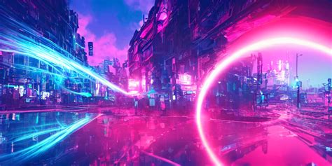 KREA A Photo Of 8k Ultra A Solarpunk Neon Pink And Blue City With A