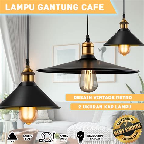 Jual Lampu Gantung Topi Single Retro Minimalis Lampu Gantung Modern