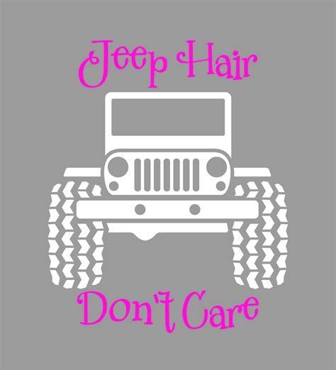 Jeep Hair Don T Care Decal