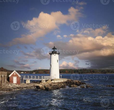 Portsmouth Harbor Lighthouse in New Castle, NH 1186425 Stock Photo at ...