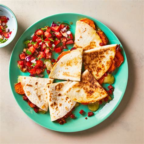 Chorizo Sweet Potato Quesadillas With Salsa Recipe Gousto