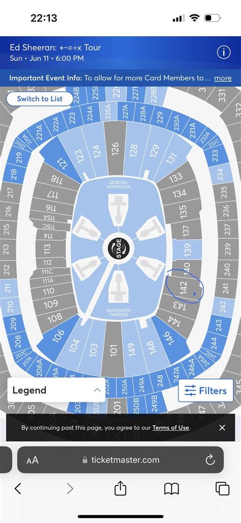 Metlife Stadium Seating Chart Concert