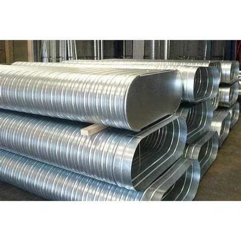 Galvanized Iron Silver Gauge Spiral Oval Duct For Industrial At Rs