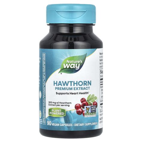 Nature S Way Hawthorn Premium Extract 300 Mg 90 Vegan Capsules