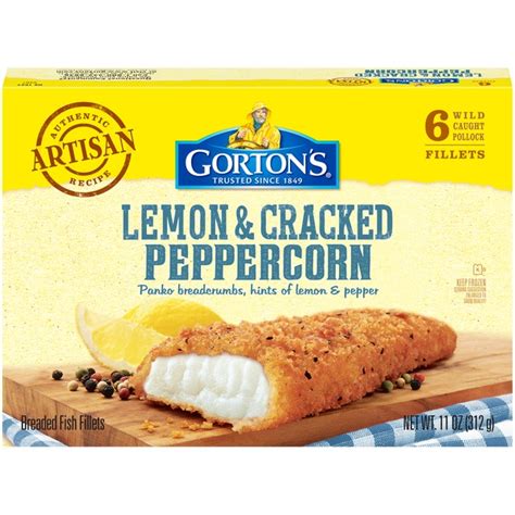 Gorton S Lemon Cracked Peppercorn Breaded Fish Fillets 11 Oz