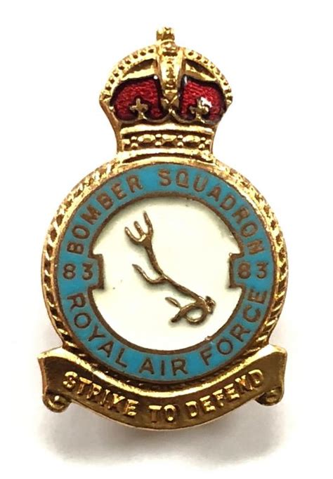 Sally Bosleys Badge Shop Raf No 83 Pathfinder Squadron Royal Air Force Badge C1940s