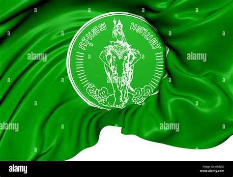 Flag of Bangkok. Close Up Stock Photo - Alamy