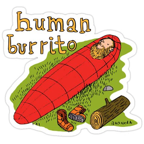 "Human Burrito" Stickers by David Barneda | Redbubble