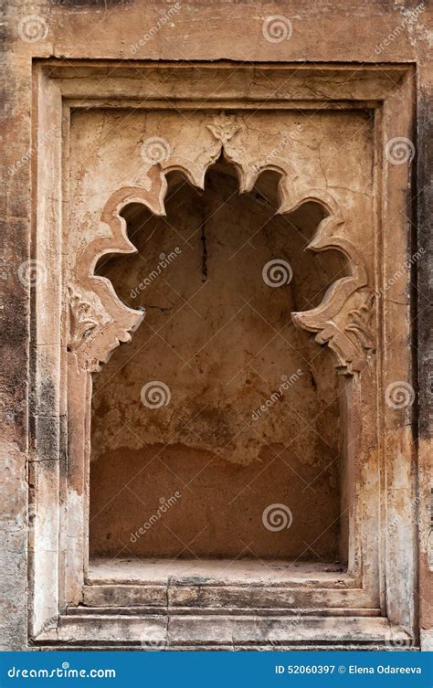 Detail Decorative Of Dauji Ki Kothi In Orchha Stock Image Image Of