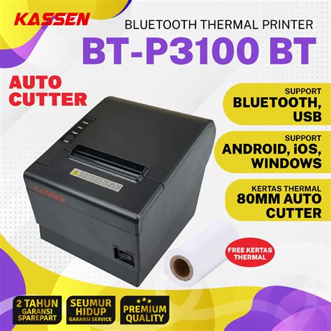 Jual Printer Struk Kasir Thermal Kassen Btp Bluetooth Usb Mm Auto