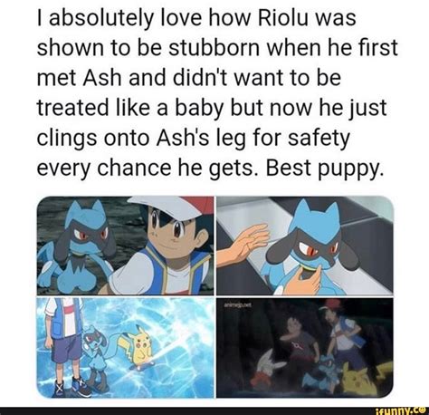 I absolutely love how Riolu was shown to be stubborn when he first met ...