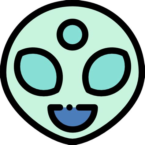 Alien Detailed Rounded Lineal Color Icon