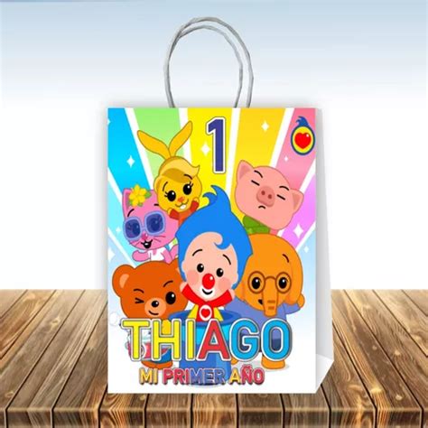 Bolsas Cumpleaños Personalizadas Plim Plim 10 Unidades d1 Cuotas sin