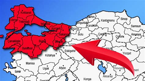 Edirne Kırklareli Tekirdağ İstanbul Kocaeli ve Yalova ya çok ama