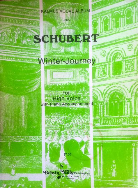 Kalmus Vocal Album 9865 Schubert Winter Journey For High Voice With