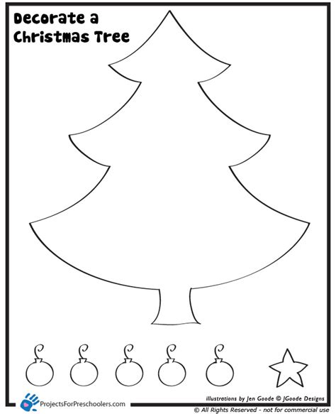 Printable Christmas Tree Craft For Kids