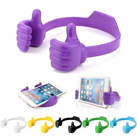 Thumbs Up Cell Phone Holder Adjustable Plastic Phone Stand Multi