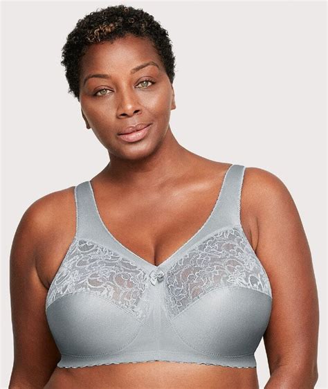 Glamorise Magiclift Original Wire Free Support Bra Soft Gray Curvy