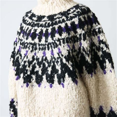 unfil アンフィル cashmere blend hand knit sweater カシミヤブレンドハンドニットセーター