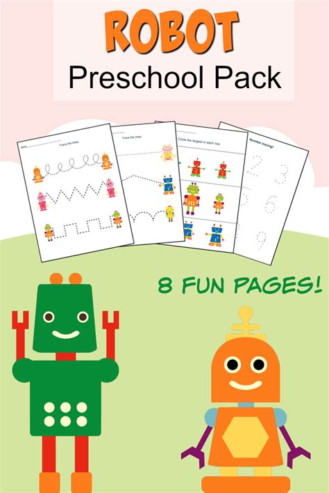 Printable Robot Preschool Pack The Shirley Journey