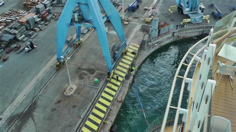 People And Cranes In Dry Dock Port Of Marseille By Unitedpixels Footage