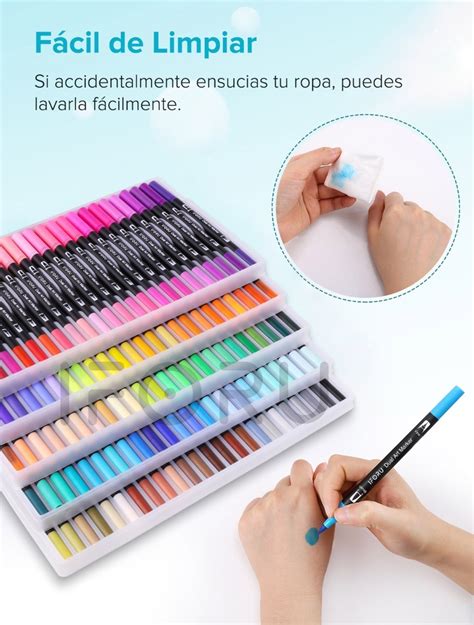 Marcadores Plumones Doble Punta Pincel Iforu 120 Colores Meses Sin