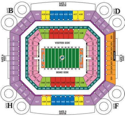 Miami Dolphins Stadium Map