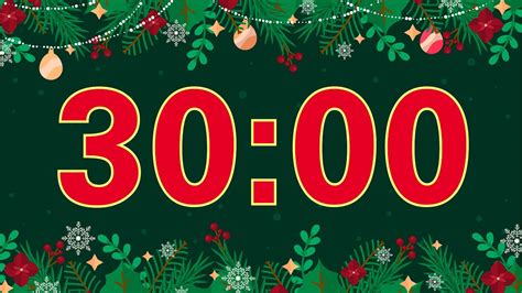 30 Minute Timer With Christmas Music And Alarm 🎵⏰ Youtube