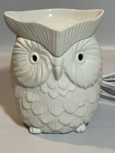 Scentsy Whoot White Owl Full Sized Electric Candle Wax Warmer With Bulb Tested Ebay