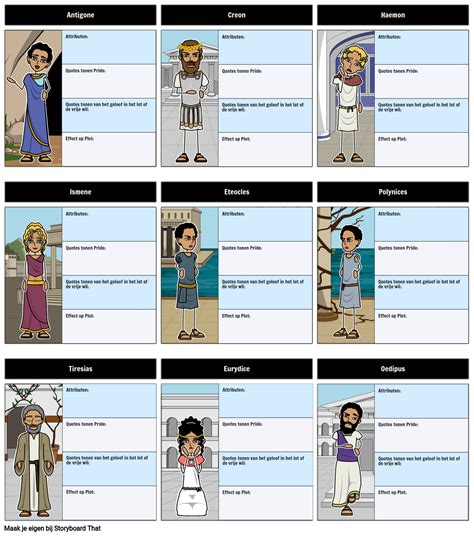 Antigone Characters Storyboard by nl-examples