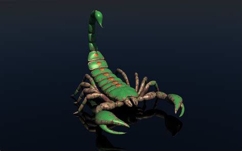 Scorpion 3d Model Rigged Obj 3ds Fbx Abc