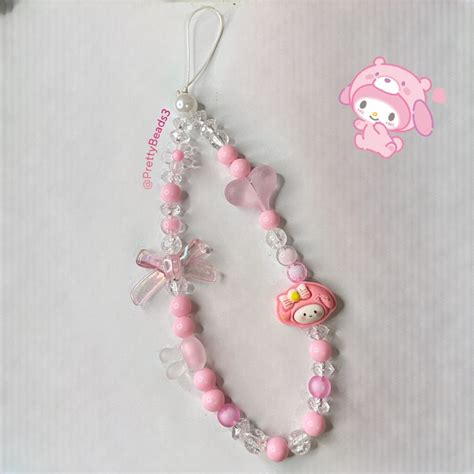 Jual Strap Phone Sanrio Series Beads Manik Manik Keychin