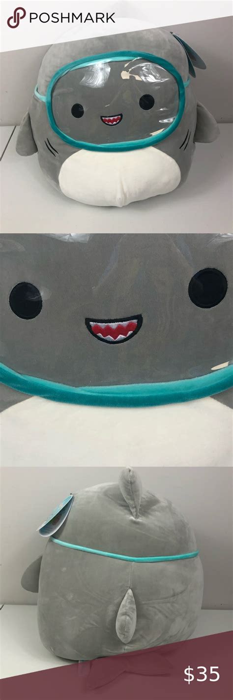 Squishmallows Gordon The Shark Goggles Plush 16” Gordon Goggles Shark