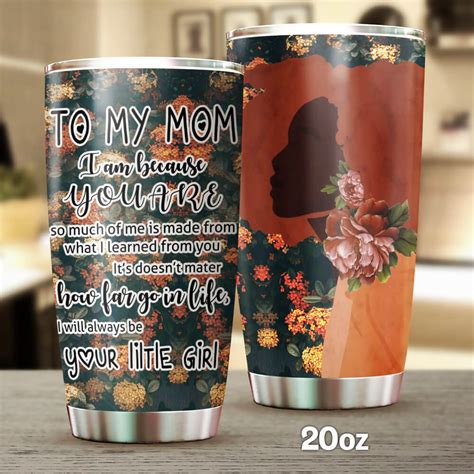 Homewix To My Black Mom Tumbler Flower Tumbler T For Mom From