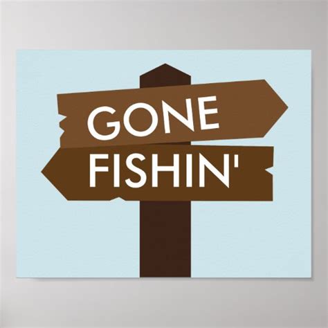 Gone Fishin' Themed Sign | Zazzle.com