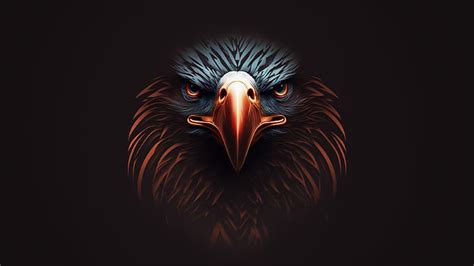 HD wallpaper: eagle, animals, AI art, minimalism | Wallpaper Flare