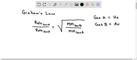 SOLVED Compute The Relative Rate Of Diffusion Of Helium To Argon