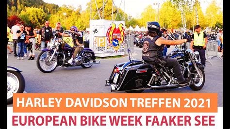 Harley Davidson Treffen Faaker See 2021 European Bike Week YouTube