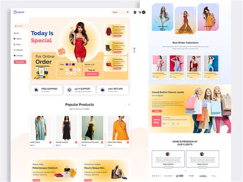 E-Commerce Website Templates on Behance