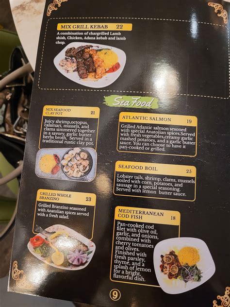 Menu at Marida Mediterranean Restaurant, Newburgh