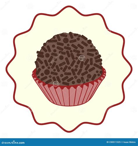 Brigadeiro. Brazilian Sweet Vector Illustration. for Logo, Labels ...