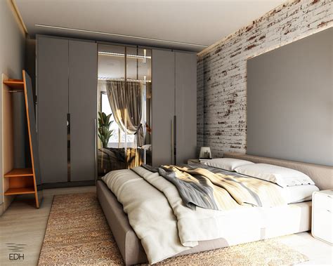 3D Bedroom scene with brick wall 3d model Buy Download 3dbrute