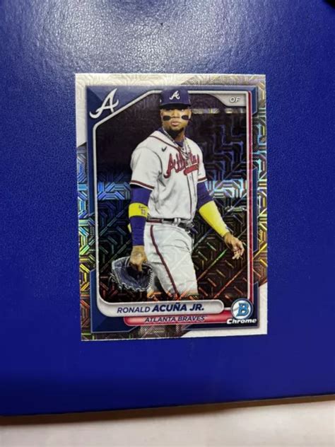 2024 BOWMAN RONALD ACUNA JR chrome méga boîte réfracteur mojo 32