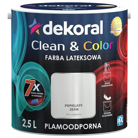 Farba Clean Color Popielaty Zefir 2 5L Dekoral Dekoral Sklep EMPIK