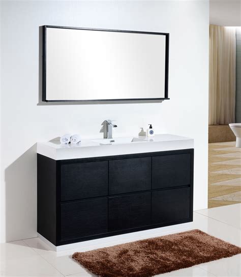 Bliss 60 Single Sink Free Standing Modern Bathroom Vanity