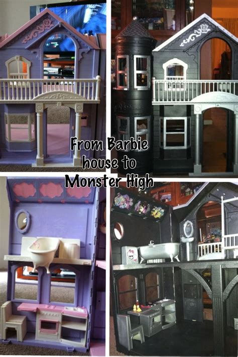 Barbie Dream House Transformed Into A Monster High Haunted House Diy