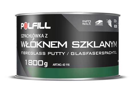 Szpachlówka poliestrowa z włóknem szklanym Polfill 1800g 43116 za 49 99