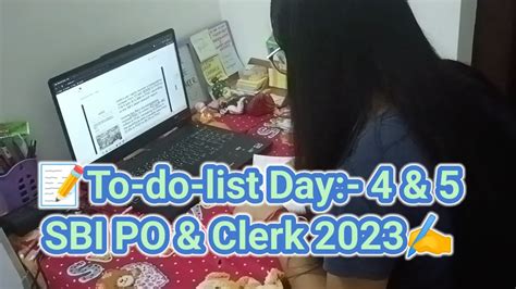 Sbi Po Clerk To Do List Day Days To Do List Series To