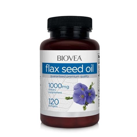 БИОВЕА ЛЕНЕНО МАСЛО капсули 1000 мг 120 броя Biovea Flax Seed Oil Drugstore Bg